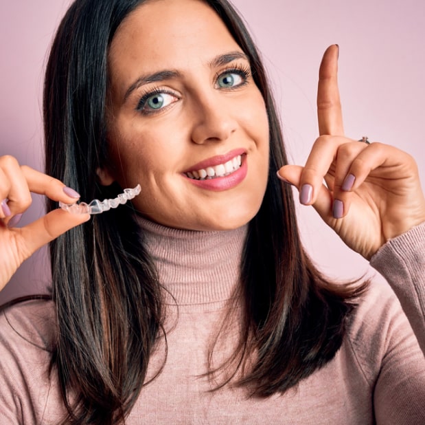Clear Aligners in Kerala - Digitace aligners a girl with happy smiling face
