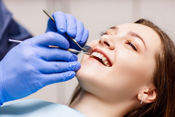 a girl consulting doctor with happy smiling face